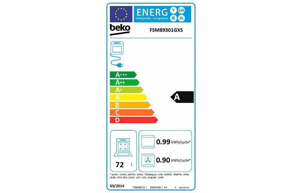 Beko FSM89301GXS - Inductiefornuis