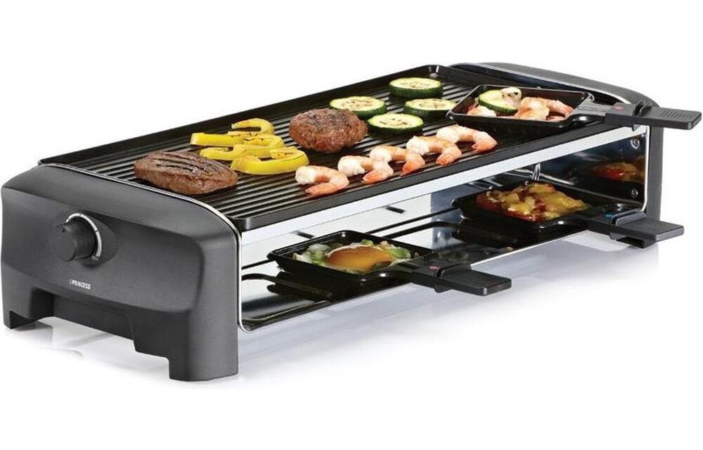 Princess 162840 Raclette 8 Grill and Teppanyaki Party - Gourmetset