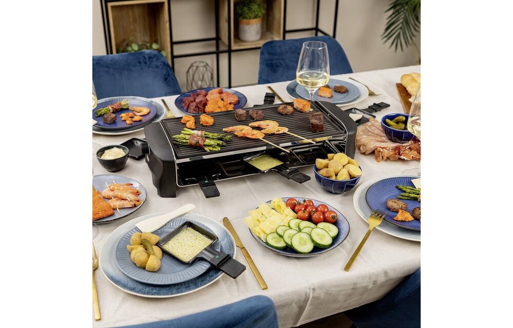 Princess 162840 Raclette 8 Grill and Teppanyaki Party - Gourmetset