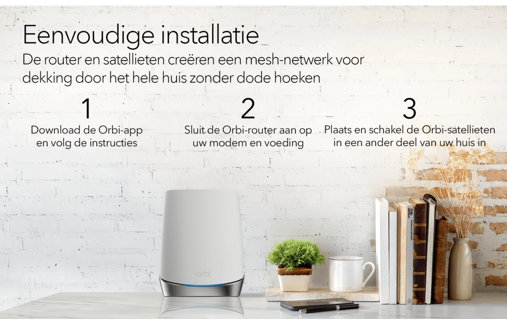 Netgear Orbi RBK753 Multiroom WiFi 6 Mesh systeem - Router