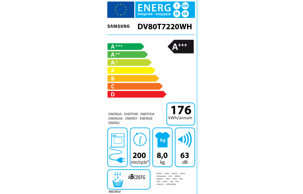 Samsung DV80T7220WH - Warmtepompdroger