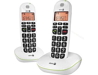 Doro PhoneEasy 100w Duo Wit - Senioren telefoon