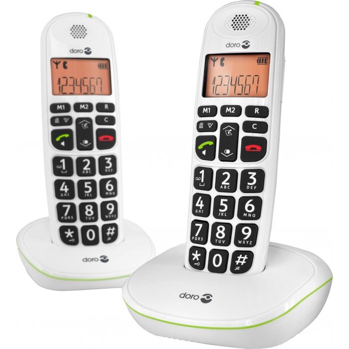 Doro PhoneEasy 100w Duo Wit - Senioren telefoon