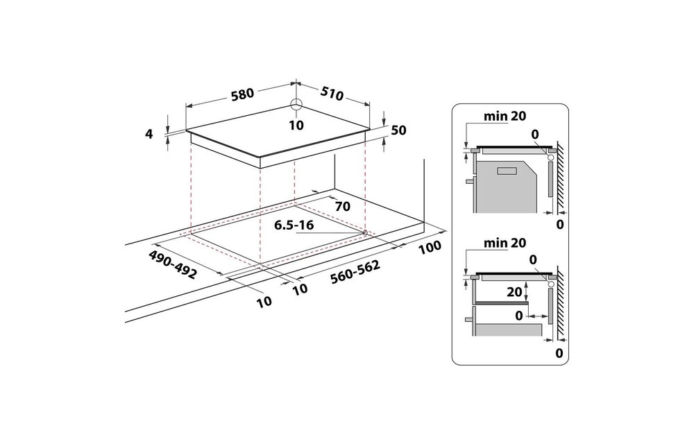 Whirlpool AKM 9010/NE - Keramische kookplaat