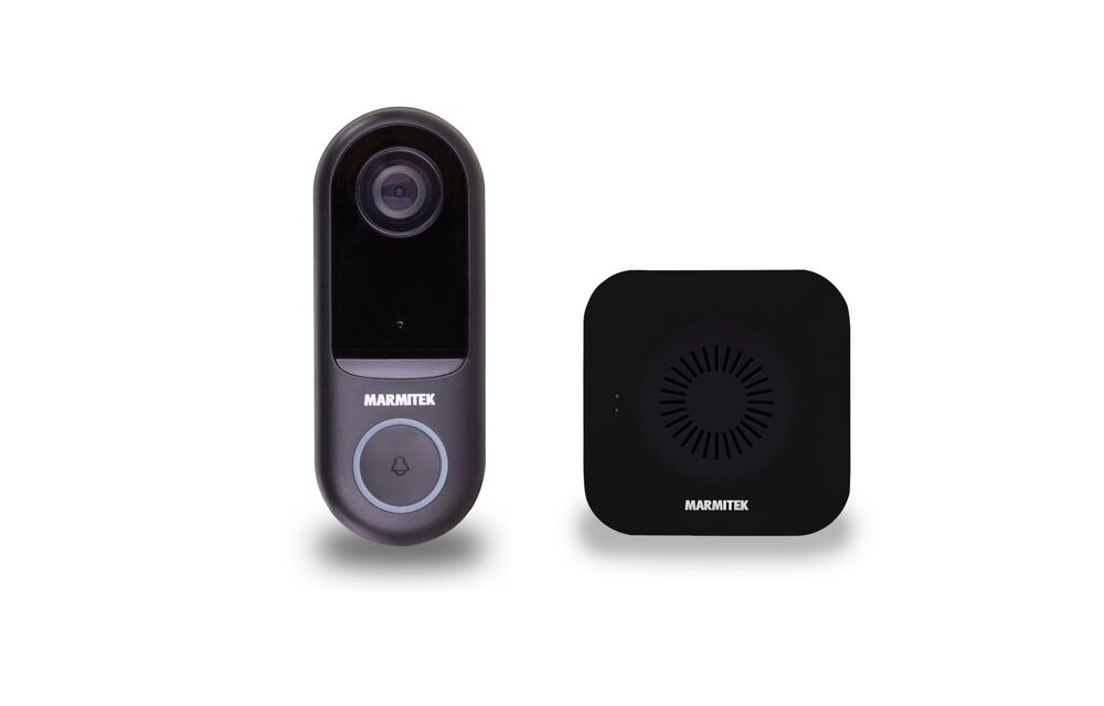 Marmitek Buzz LO + Bell ME Zwart - Deurbel met camera + Gong zwart - Beveiligingscamera