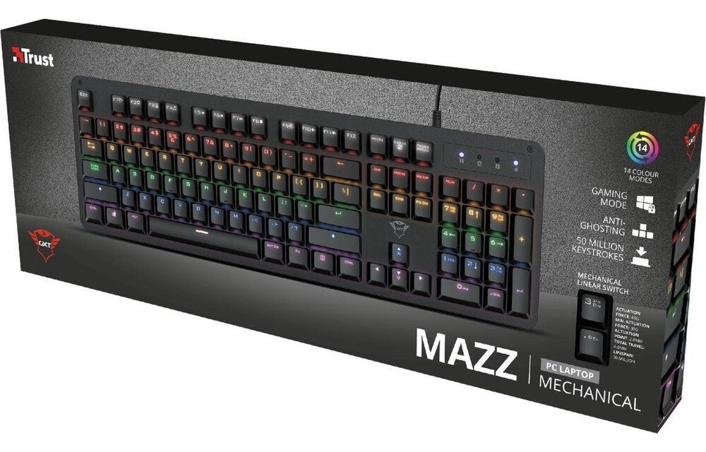 Trust GXT 863 Mazz - Gaming toetsenbord