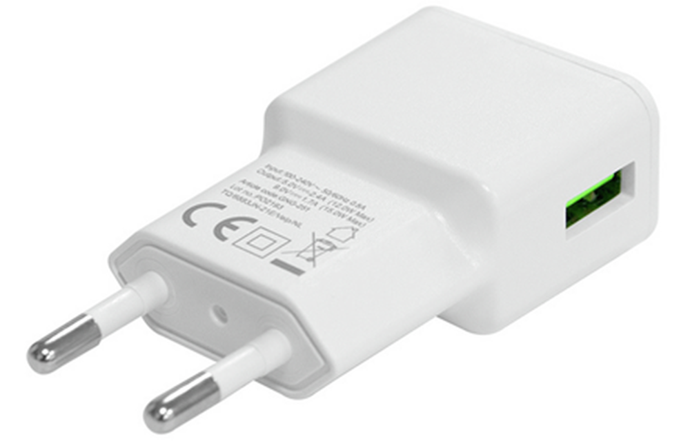 Grab 'n Go USB Thuis snellader 1x USB 2,0 max 2400mA Wit