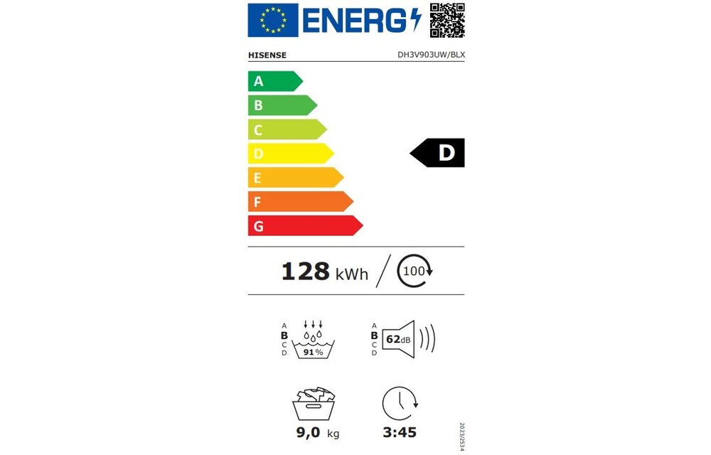 Hisense DH3V903UW/BLX - Warmtepompdroger