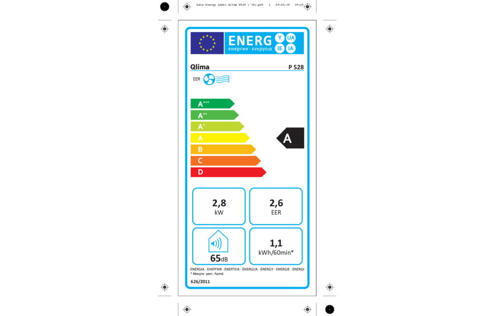 Qlima P 528 - Mobiele airco