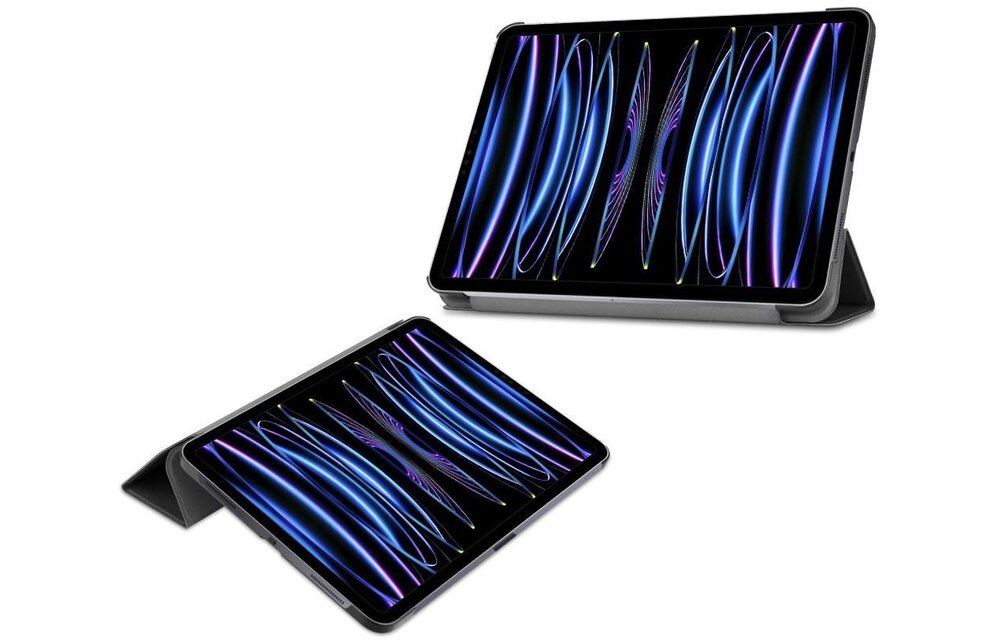 Just in Case Smart Tri-Fold Case - Apple iPad Pro 11 - Zwart - Beschermhoes