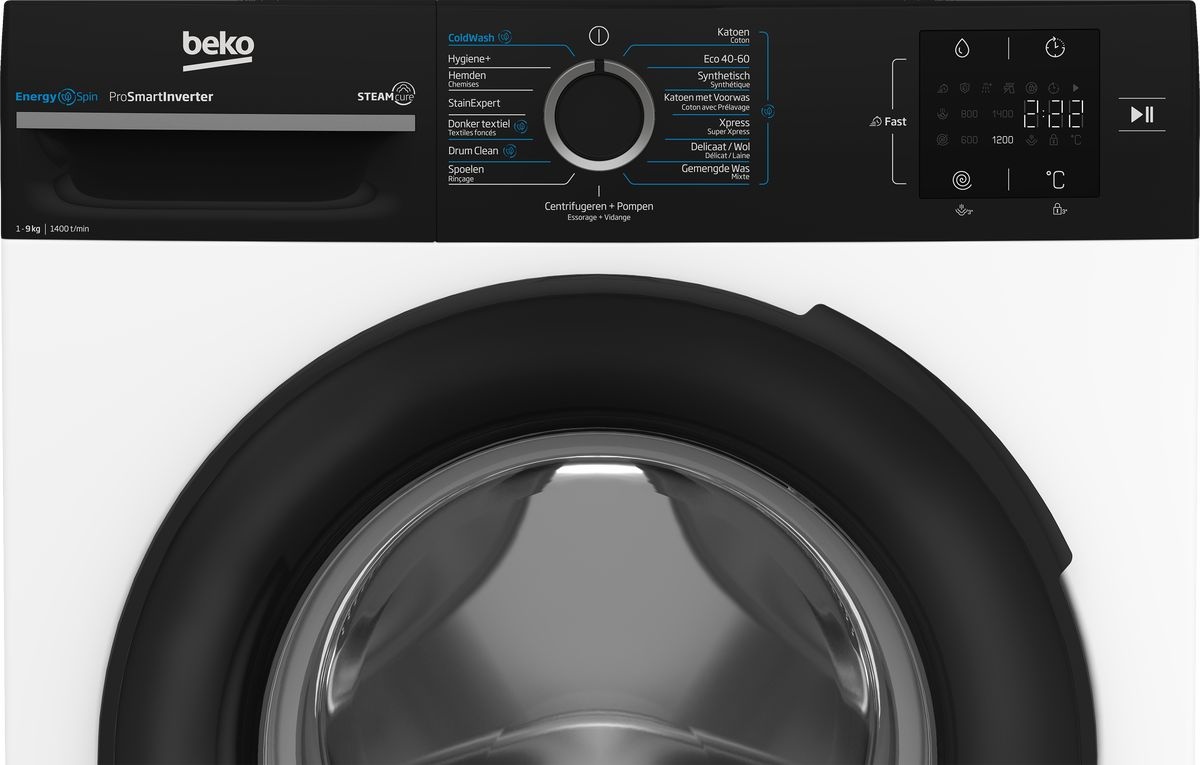 Beko BM3WFT3941B EnergySpin - Wasmachine