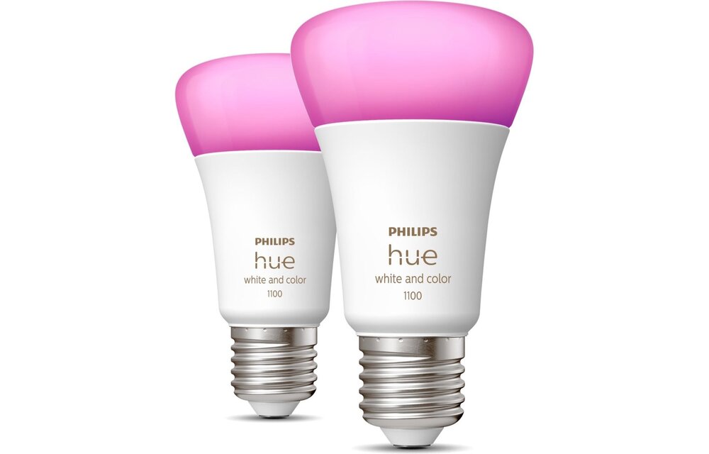 Philips Hue 2x E27 9W A60 Color Ambiance Duo Pack - Slimme lamp