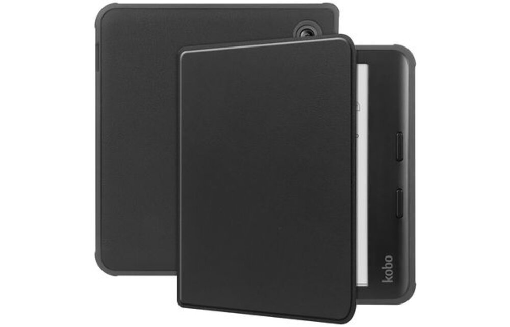Just in Case Kobo Libra Colour Folio Case Zwart - Beschermhoes