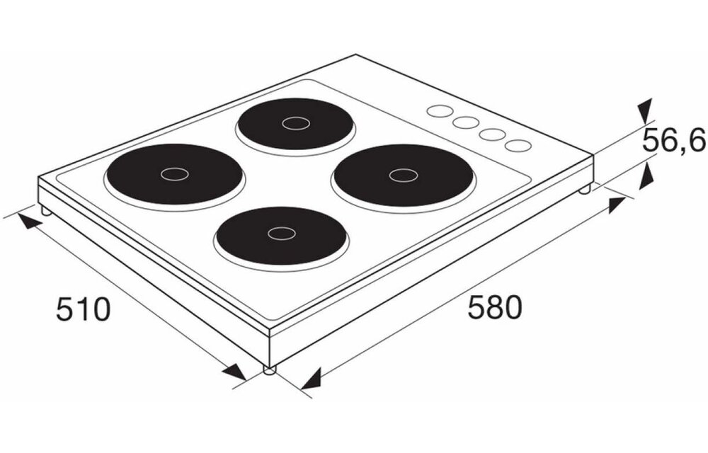ETNA KEV158WIT - Inductiekookplaat