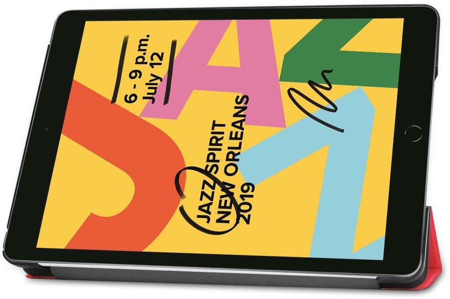 Just in Case Smart Tri-Fold Case - Apple iPad 10.2 - Rood - Beschermhoes