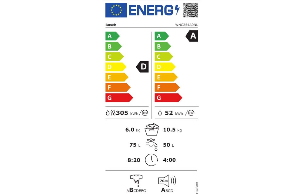 Bosch WNC254A0NL - Was-droogcombinatie