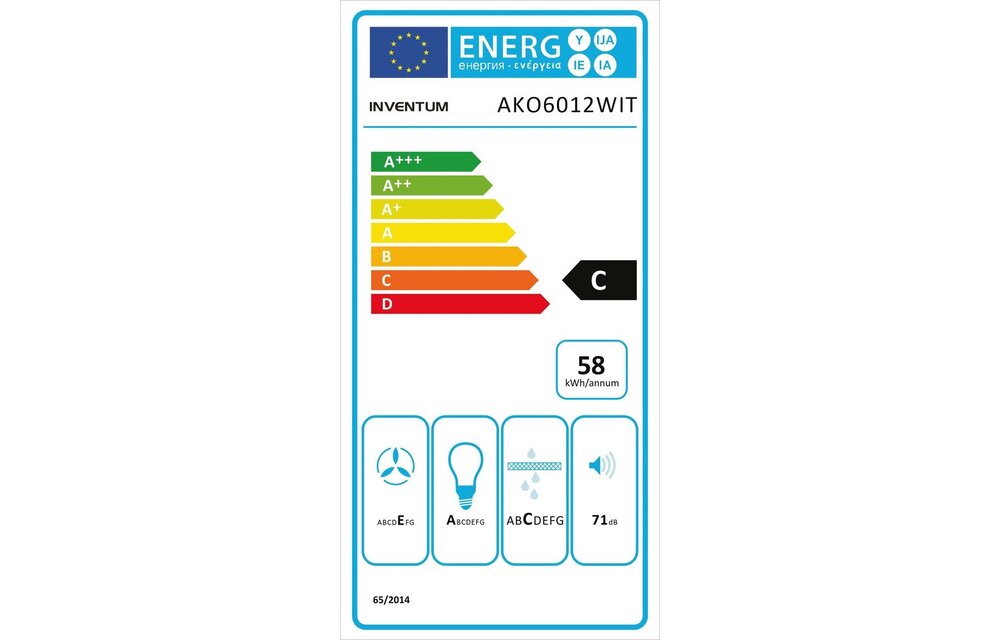 Inventum AKO6012WIT - Onderbouw afzuigkap