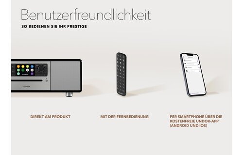 Sonoro PRESTIGE X Antraciet/ Walnut - Radio