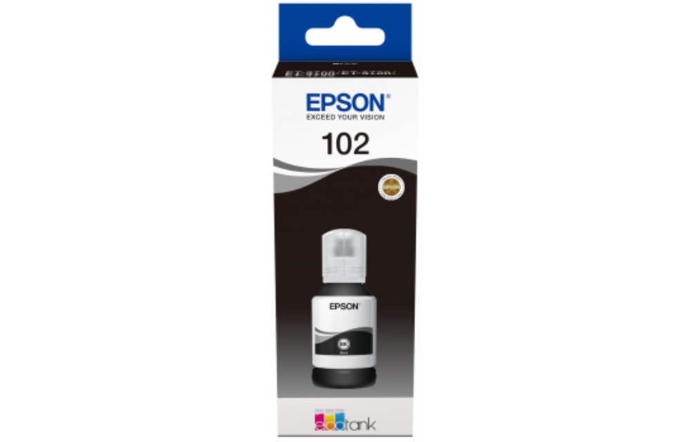 Epson Inktflesje Ecotank 102 Zwart - Inktcartridge