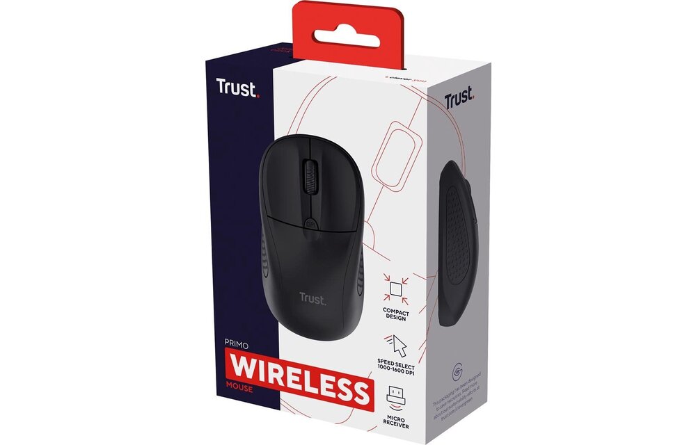 Trust Primo Zwart - Muis