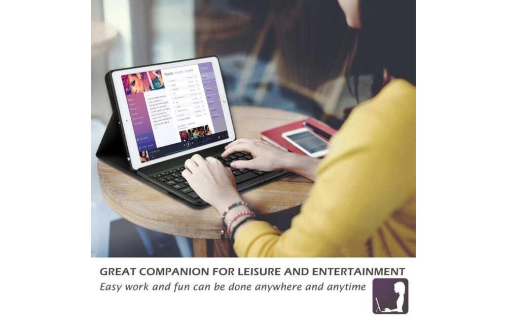 Just in Case Premium Bluetooth keyboard hoes voor iPad 9.7 (2017/2018) Zwart - Beschermhoes