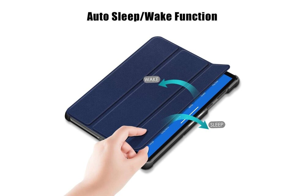 Just in Case Smart Tri-Fold Case - Lenovo M10HD - Blauw - Beschermhoes