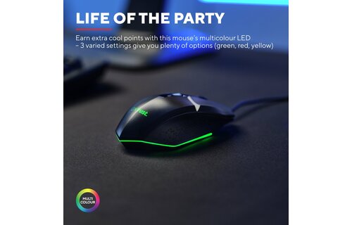 Trust GXT 109 Felox Zwart - Gaming Muis