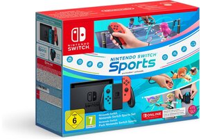 Nintendo Switch Rood/Blauw + Switch Sports + 12 maanden Nintendo Switch Online - Console
