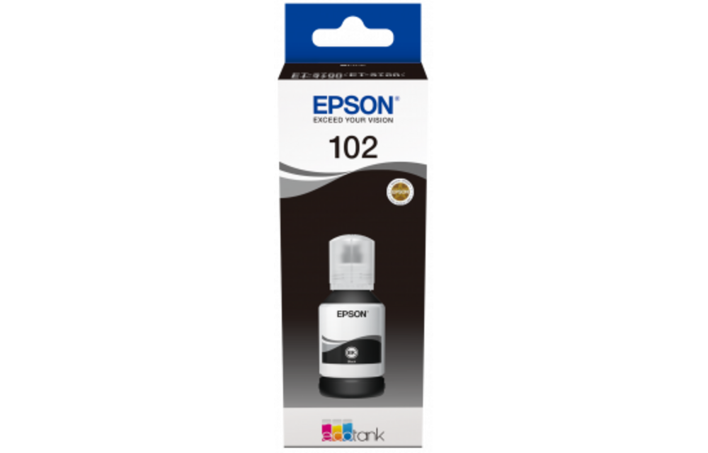 Epson Inktflesje Ecotank 102 Zwart - Inktcartridge