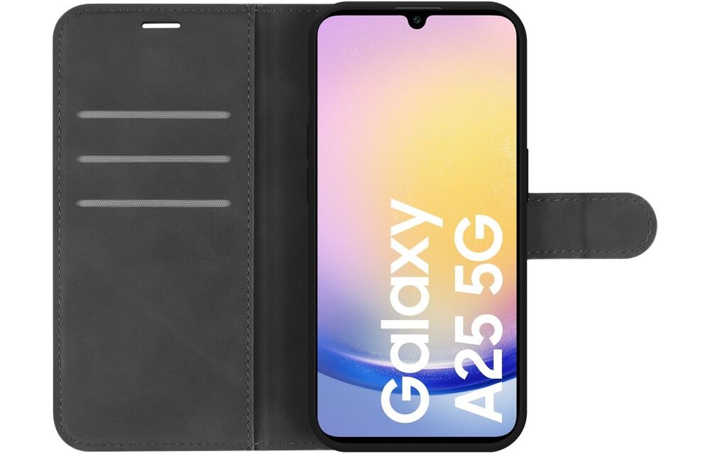Just In Case Samsung Galaxy A25 Premium Wallet Folio Zwart - Beschermhoes