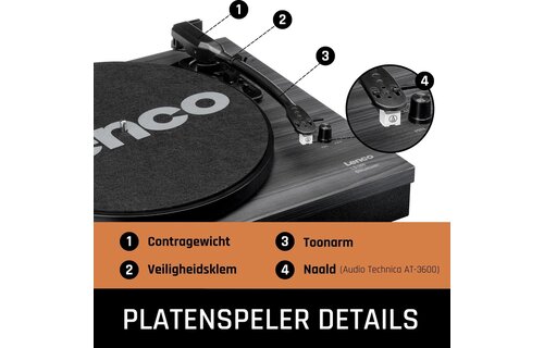Lenco LS-300BK - Platenspeler