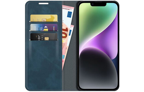 Cazy Wallet Magnetic hoesje Blauw voor iPhone 14 - Telefoonhoesje