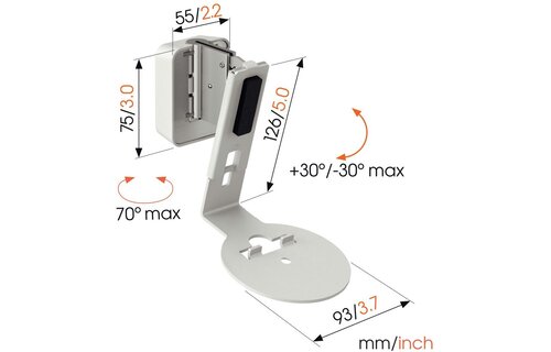 Vogel's SWM 4111 voor Sonos Era 100 Wit - Muurbeugel