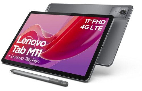 Lenovo Tab M11 128GB WiFi + 4G Grijs (incl. Tab Pen) - Tablet
