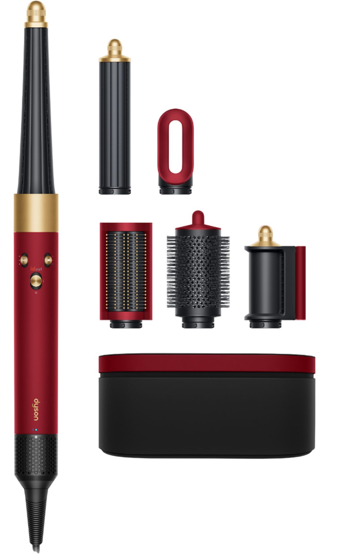 Dyson Airwrap i.d. Straight + Wavy Red Velvet / Goud - Krulborstel