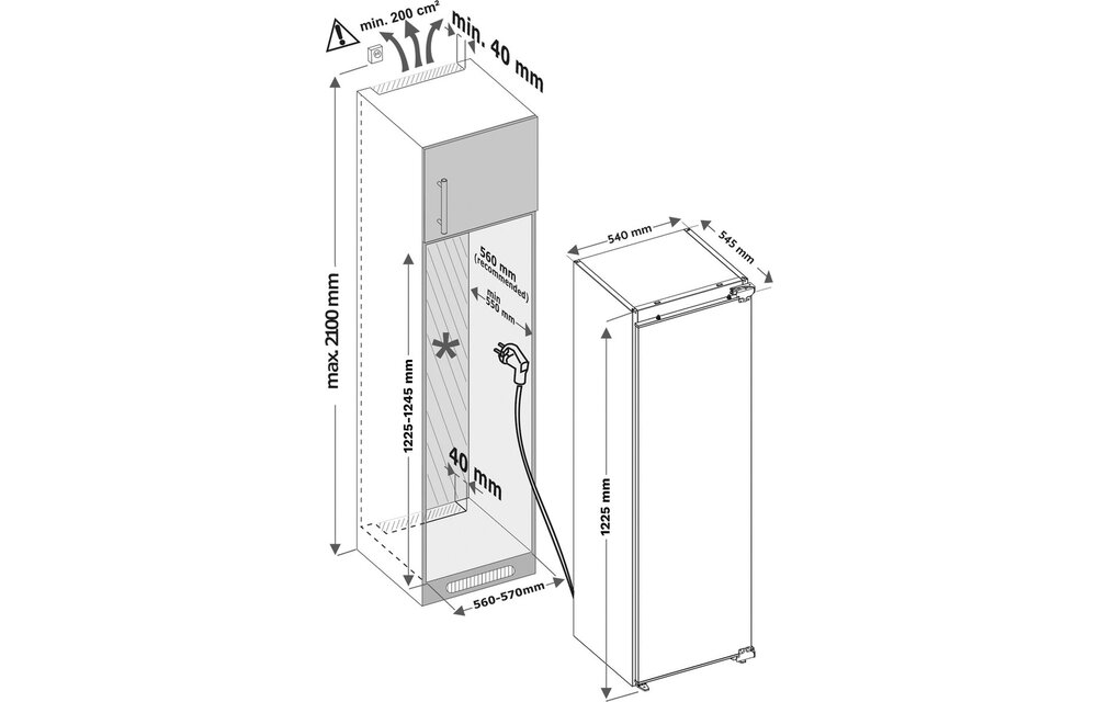 Inventum IKK1022D - Inbouw koelkast