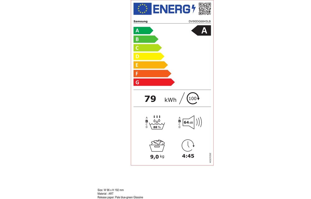 Samsung DV90DG6845LBU3 - Warmtepompdroger