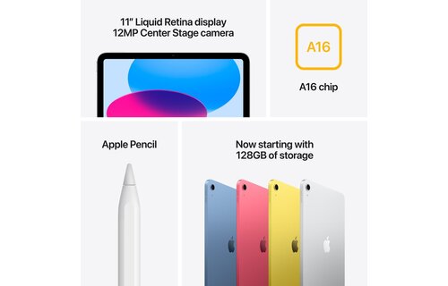 Apple iPad A16 (2025) 11 inch WiFi 128 GB Zilver - Tablet