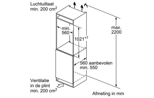 Siemens KI31REDD1 extraKlasse - Inbouw koelkast