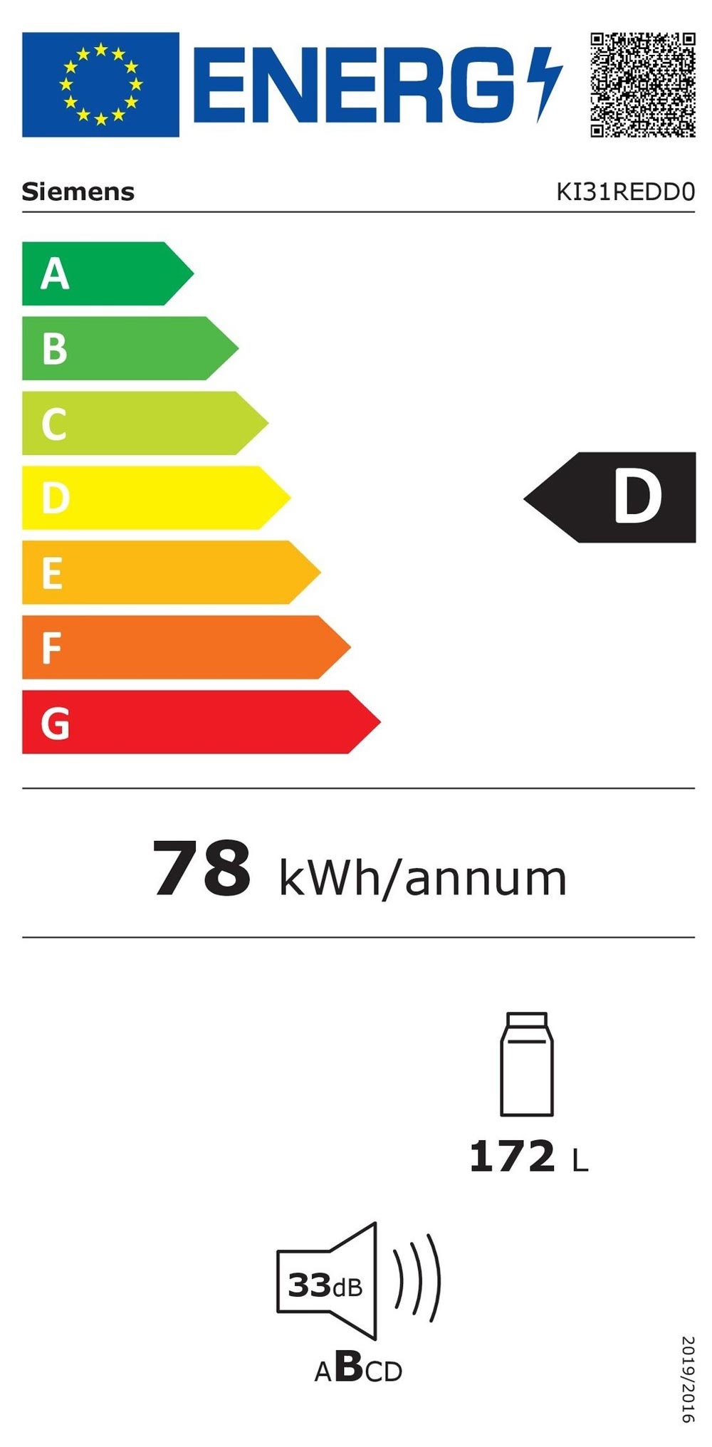 Siemens KI31REDD1 extraKlasse - Inbouw koelkast