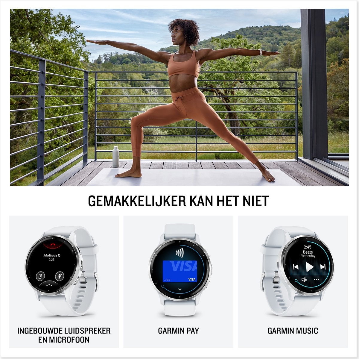 Garmin Venu 3S Goud/Wit - Smartwatch