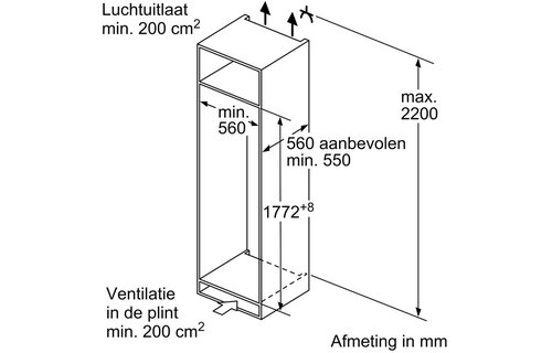 Bosch KIR81EDD0 EXCLUSIV - Inbouw koelkast