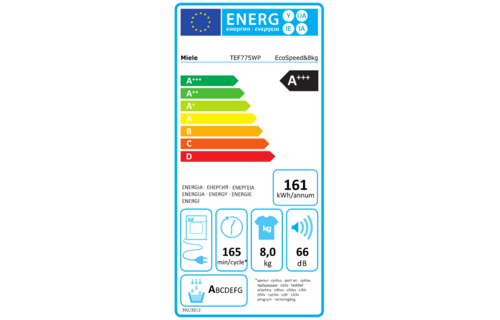 Miele TEF 775 WP EcoSpeed - Warmtepompdroger