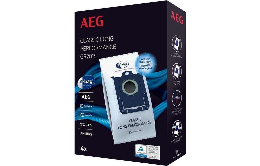AEG GR201S S-Bag (4 stuks) - Stofzuigerzakken