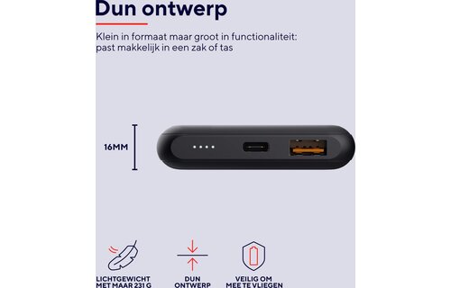 Trust Redoh Fast 10.000 mAh Zwart - Powerbank