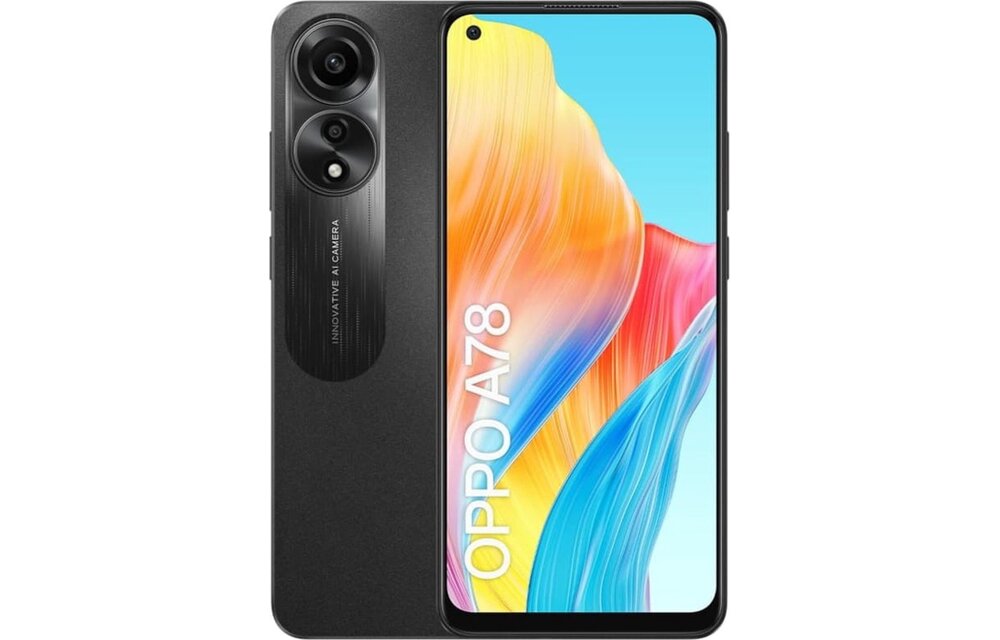 OPPO A78 128GB Zwart - Mobiele telefoon