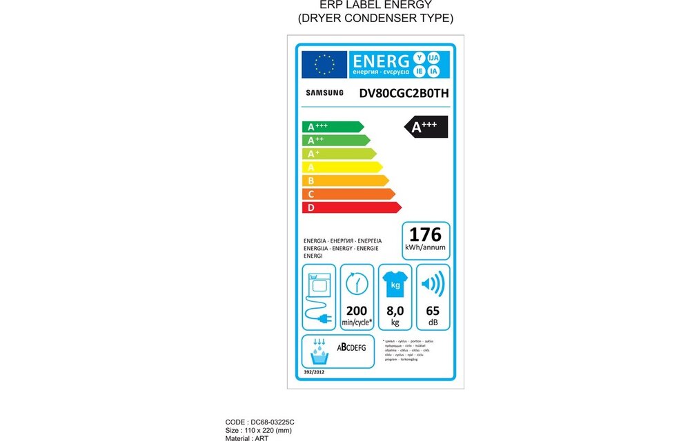 Samsung DV80CGC2B0TEEN OptimalDry - Warmtepompdroger