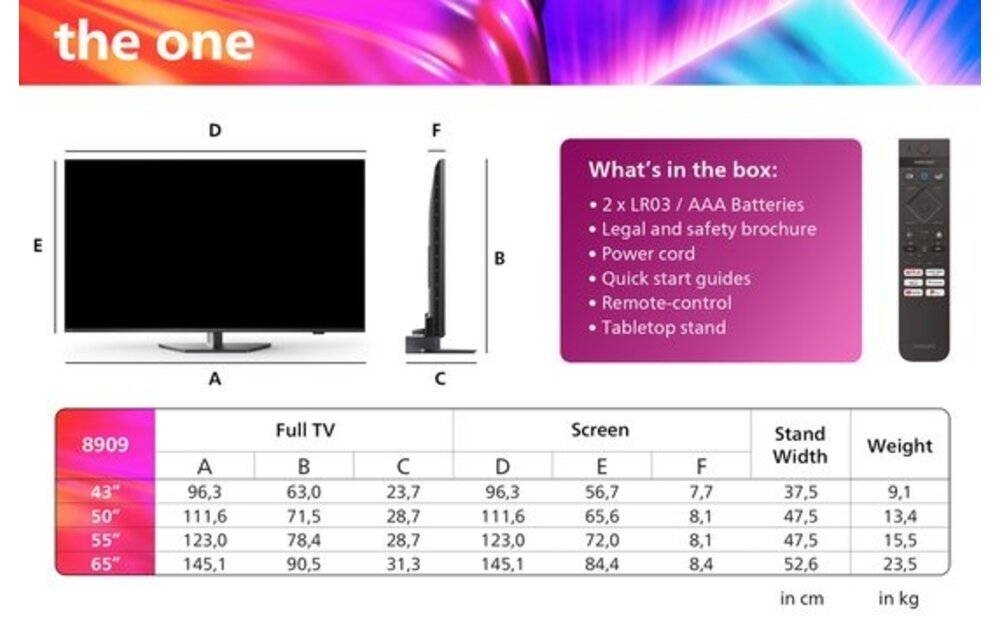 Philips The One 75PUS8909/12 - LED TV