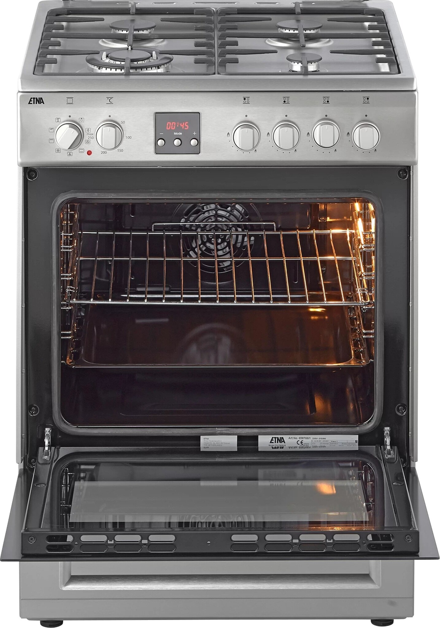 ETNA FGV760RVS - Gasfornuis