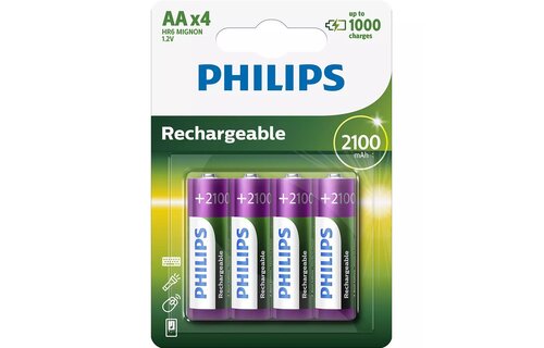 Philips R6B4A210/10 4X AA Oplaadbare Batterijen
